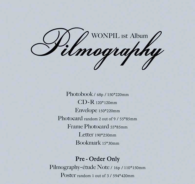 WONPIL - PILMOGRAPHY [1ST ALBUM] | KPOP HOUSE
