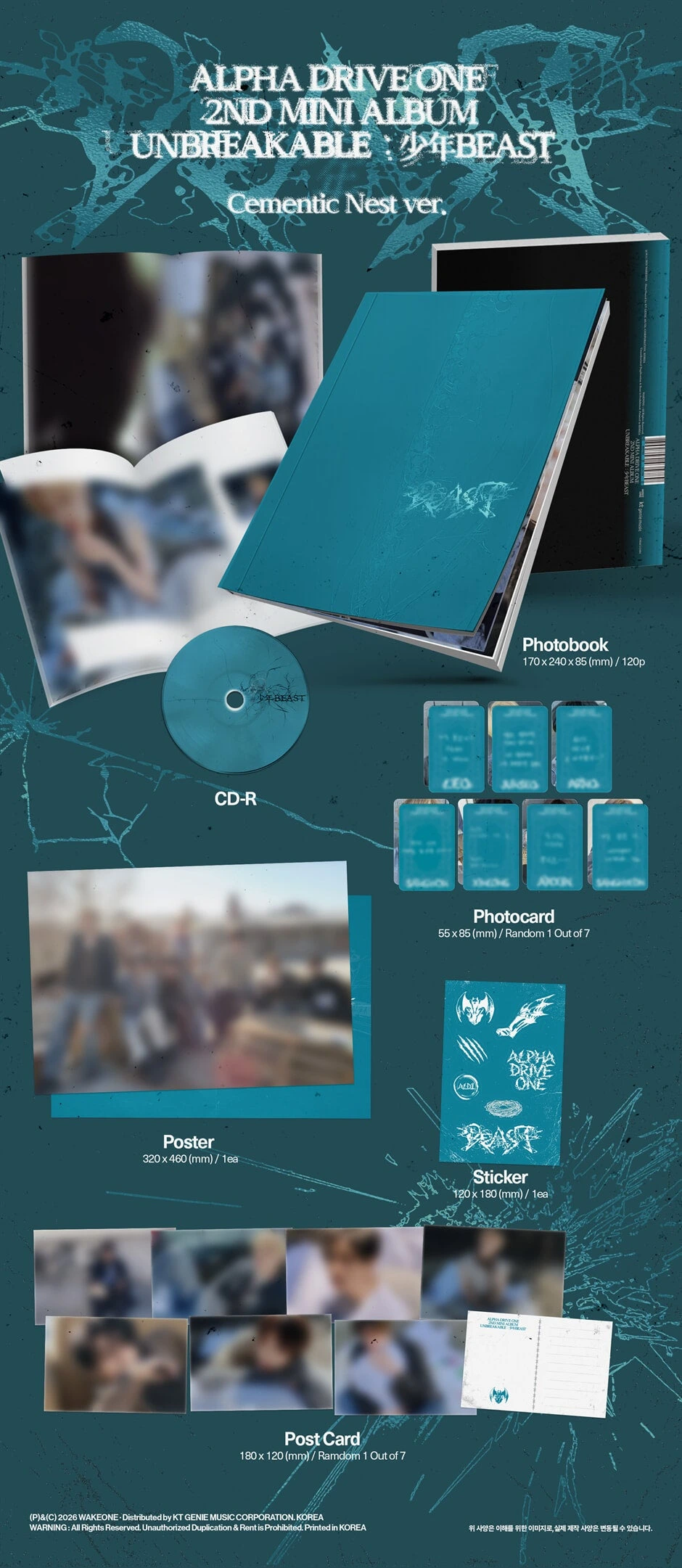 ALPHA DRIVE ONE - 2nd Mini Album [UNBREAKABLE : 少年BEAST] Fragile